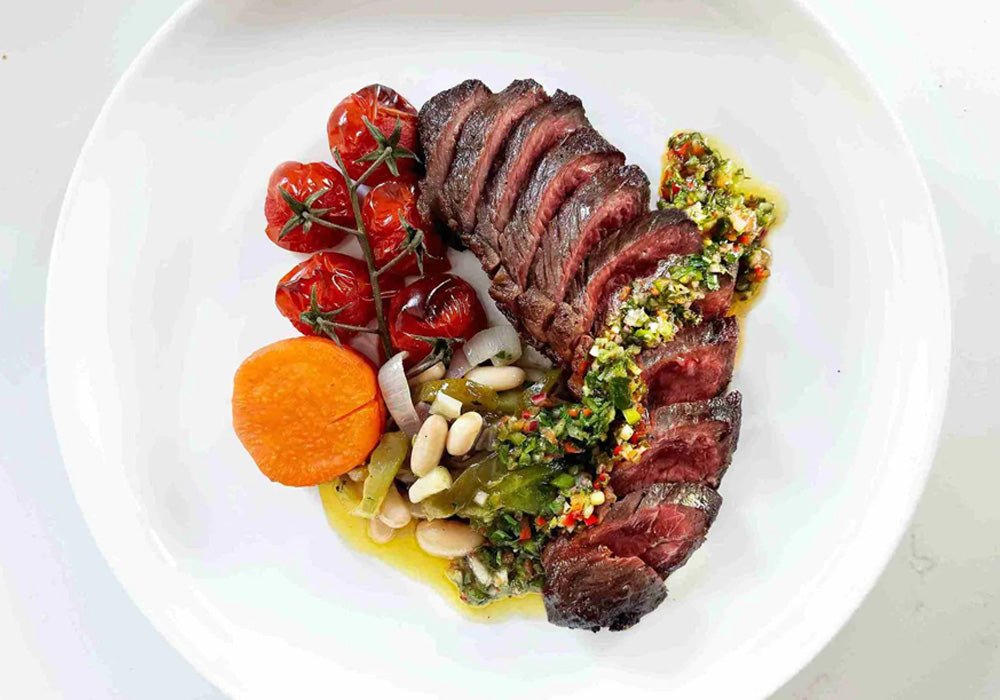 Picanha met chimichurri, witte bonensalade en zoete aardappel - Beef Boutique