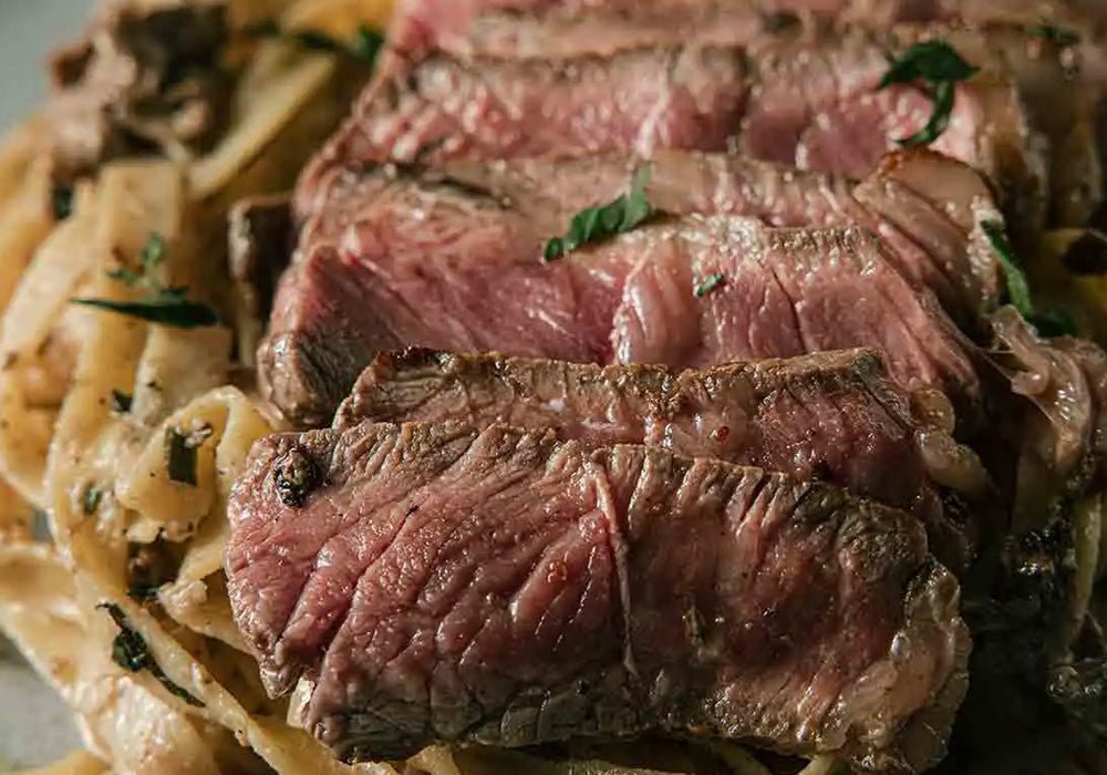 Entrecote met cantharel-pasta - Beef Boutique